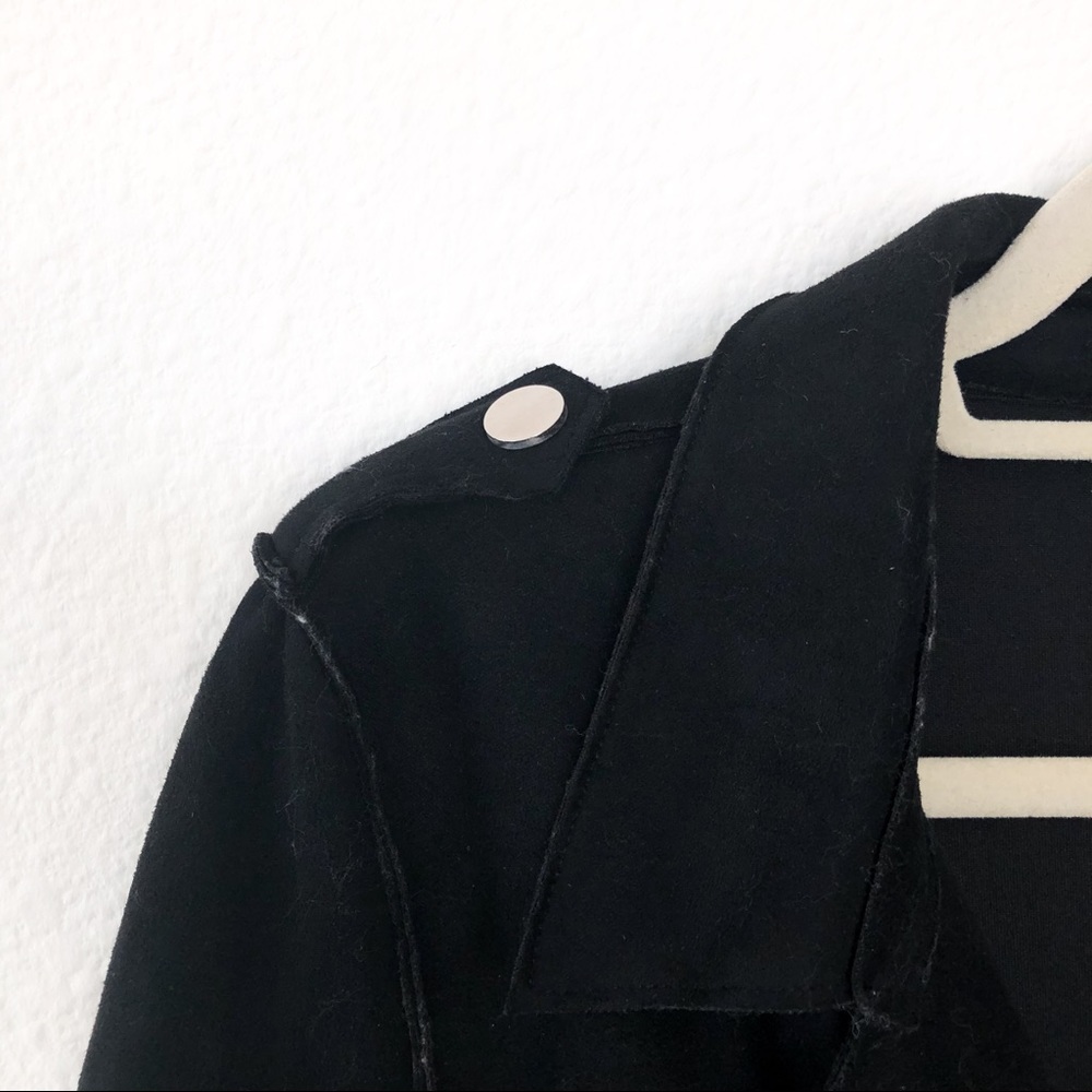 Neiman Marcus Trench Style Faux Suede Jacket - Picture 5 of 9